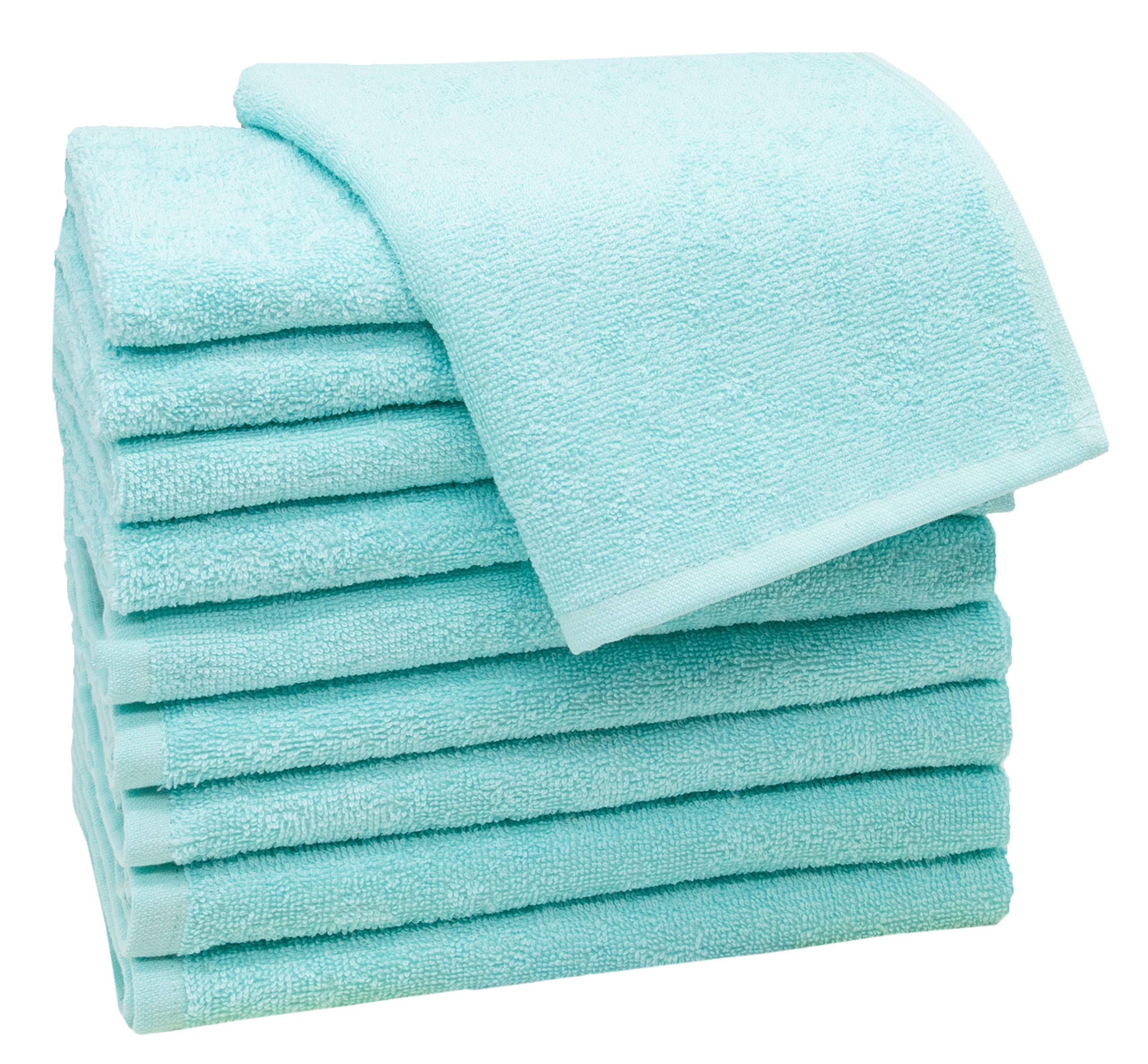 ZOLLNER set of 10 guest towels, 30x50 cm, 100% cotton, 400 g/qm, mint