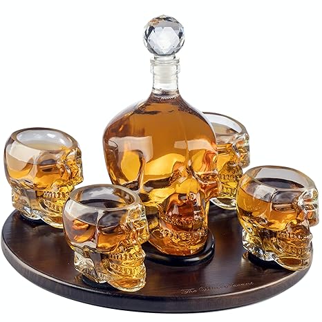 skull face decanter
