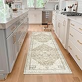 BILEEHOME Boho Runners for Hallway,3x10 Non Slip Washable Neutral Rustic Modern Farmhouse Persian Runner Rugs for Kitchen, 3 x 10, Light Tan Brown and Beige Coffee