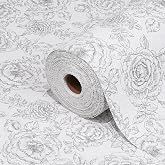 GOPAS Drawer and Shelf Liner for Kitchen Cabinets Non-Adhesive Non-Slip | Cabinet Liner Shelf Paper Strong Grip Waterproof Easy to Clean for Kitchen Shelves Cupboard, Flower,17.5IN X 30FT