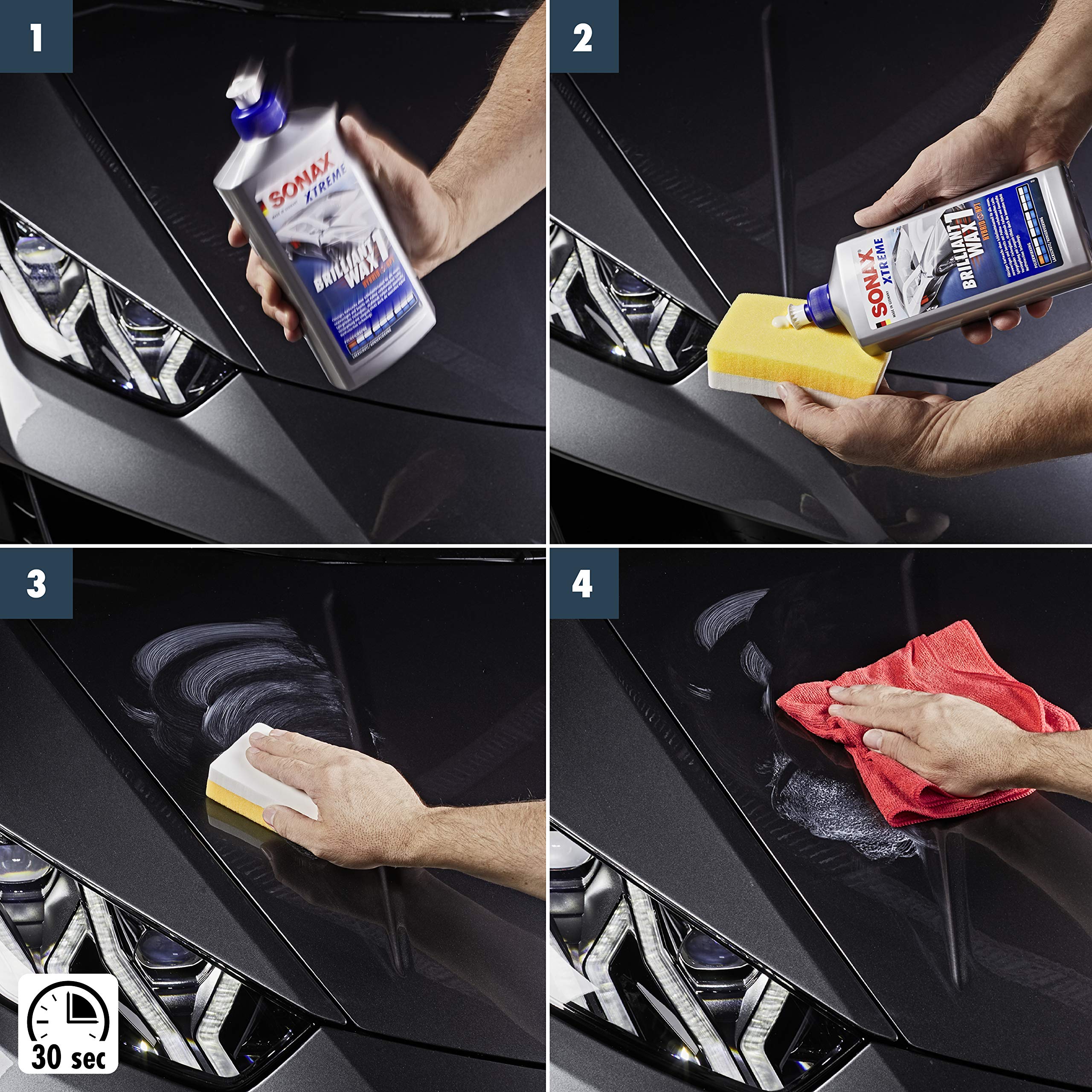 SONAX XTREME BrilliantWax 1 Hybrid NPT (500 ml) flüssiges Hartwachs ohne Schleifmittelanteil | Art-Nr. 02012000 5