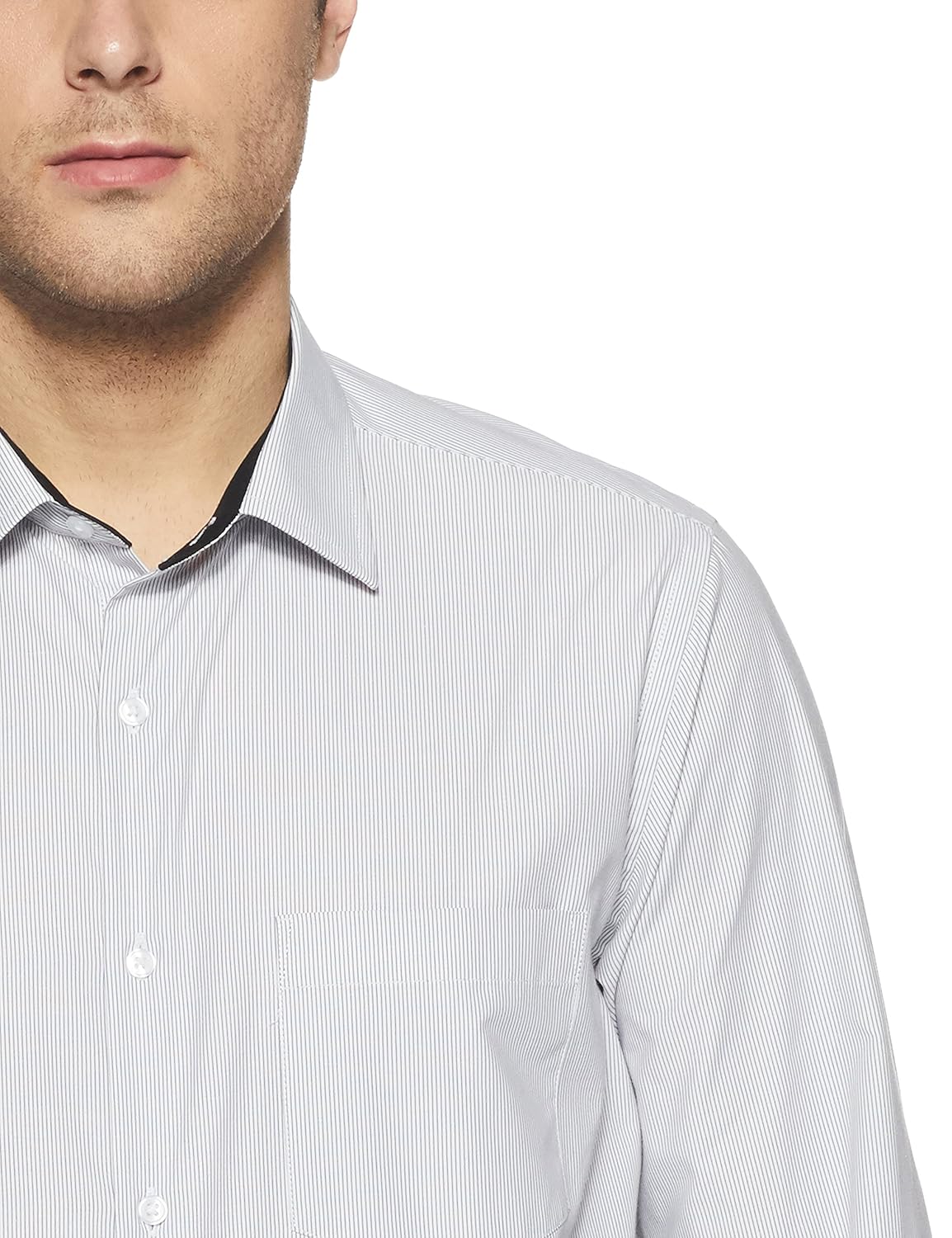 diverse men's striped regular fit formal shirt