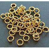 SNAPEEZ Ultra Secure No Solder Jump Rings, Heavy Gauge 6mm. Made in USA. (24kt Pure Gold, 25)
