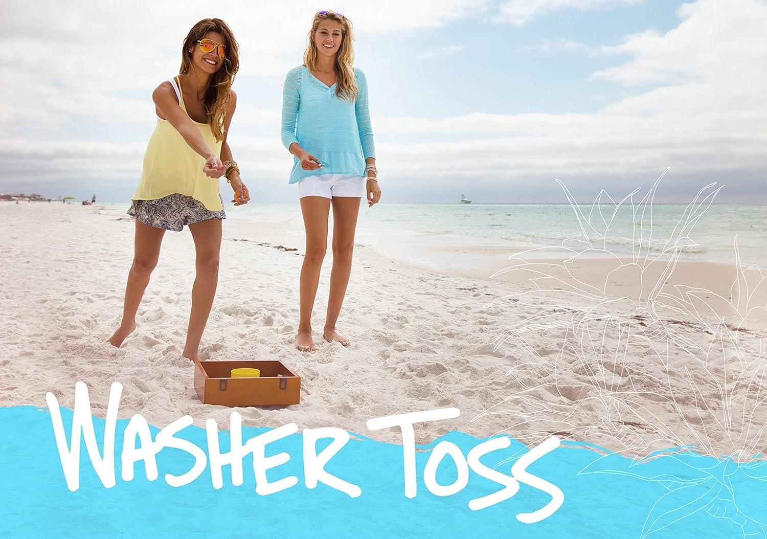 Ladies playing washer toss