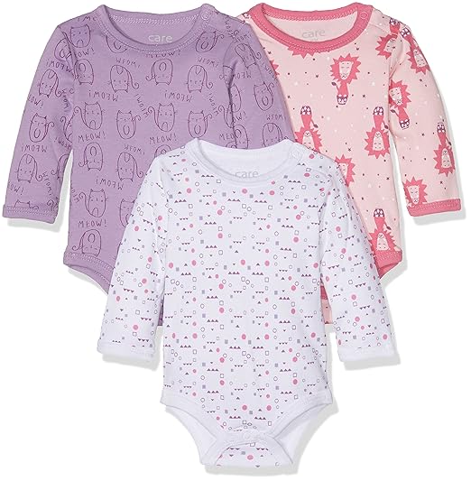 Care Baby - Mädchen Langarm-Body im 3er und 6er Pack