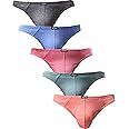 IKINGSKY Men's Stretch Thong Underwear Soft T-back Mens Underwear Low Rise Bulge Under Panties for Men