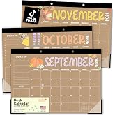 Large Desk Calendar 2026 - Desktop Calendar 2026-2027 | 18-Month Desk Calendars for Home, Office &amp; Classroom, Cute Classroom Must Haves, Gifts for Coworkers, Teachers &amp; Students