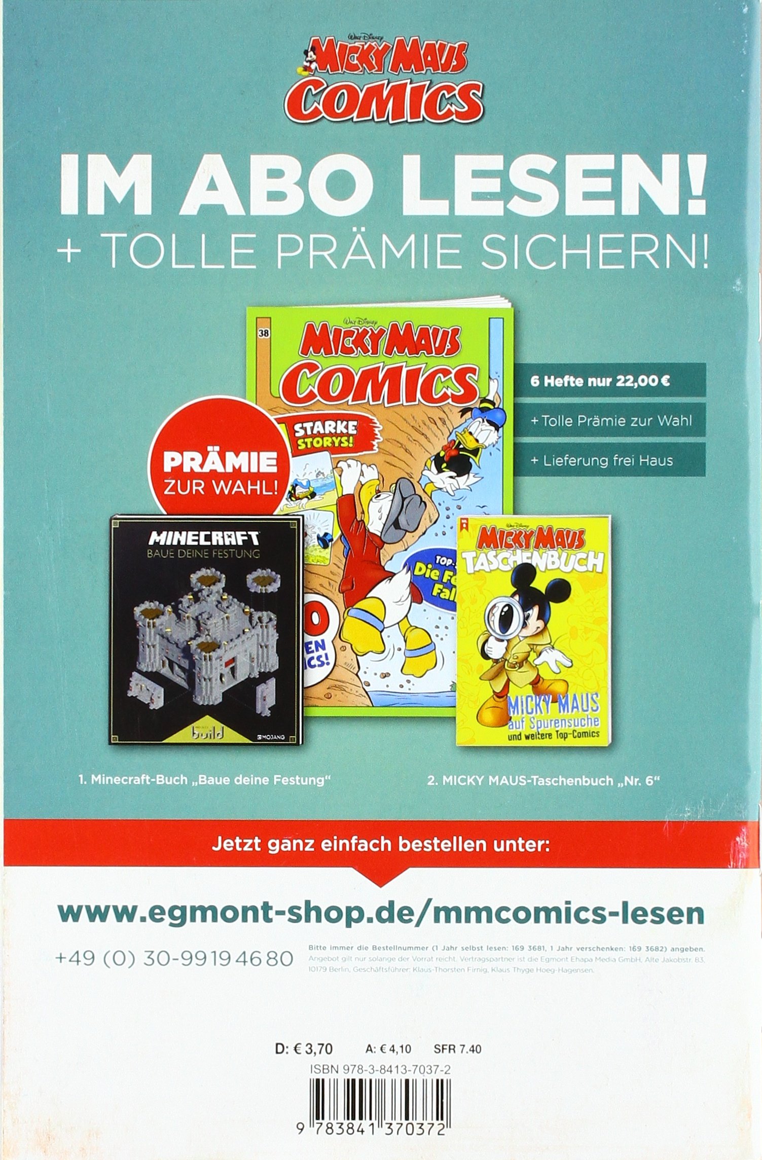 Micky Maus Comics 40 Der Uberflieger Disney 9783841370372
