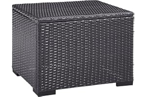 Crosley Furniture Biscayne Wicker Outdoor Coffee Table for Patio, Deck, Porch, Brown