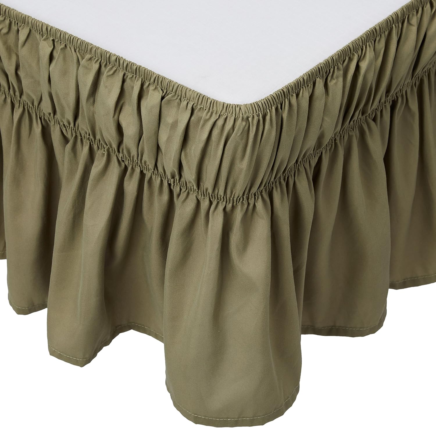 Mk Collection Wrap Around Style Easy Fit Elastic Bed Ruffles BedSkirt