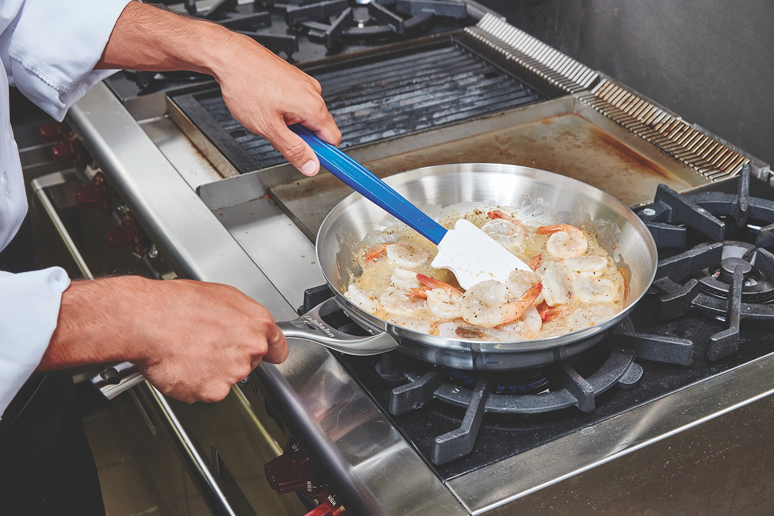 Rubbermaid Commercial High Heat Silicone Spatula, 13.5", Yellow Handle