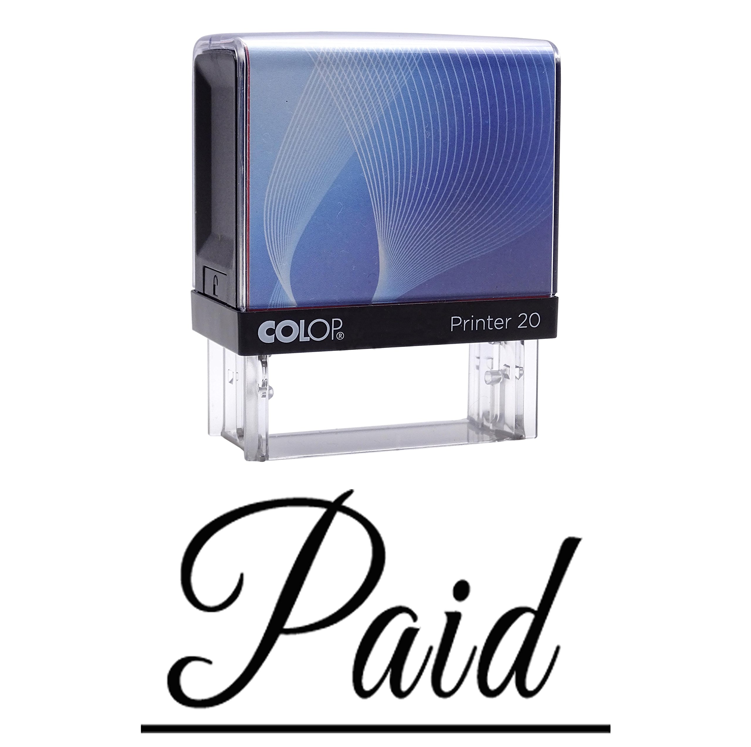 Paid Self Inking Rubber Stamp Custom Colop Office Stationary P20 Mini Stamper