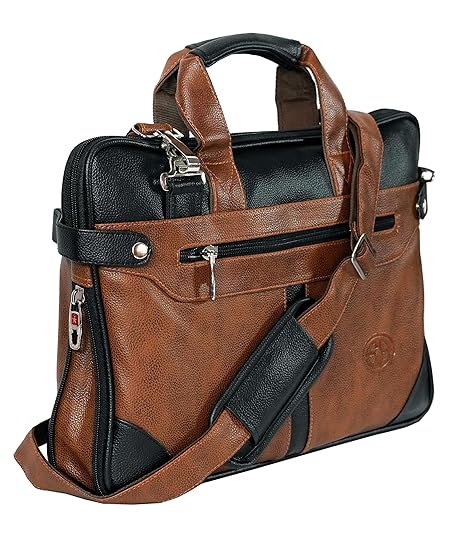 leather office bags for mens amazon