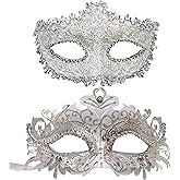 Geek-M Couple Masquerade Mask Women Men Mardi Gras Mask Costume Masks for Christmas Festival New Year Party