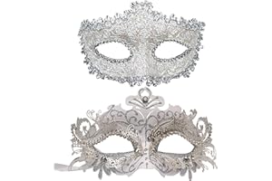 Geek-M Couple Masquerade Mask Women Men Mardi Gras Mask Costume Masks for Christmas Festival New Year Party