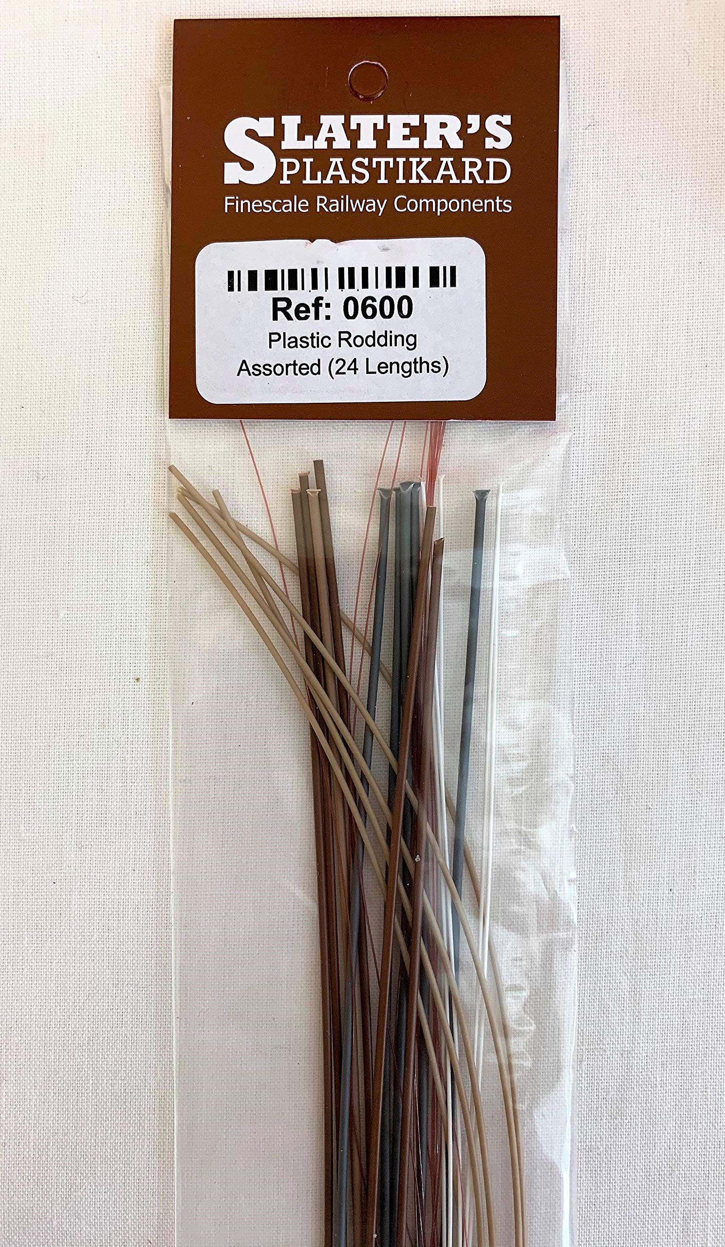 Slater's Plastikard 0600 Assorted Plastic Rodding - Pack of 24 Lengths