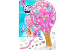 Decorate Your Personalized Mirror with Gems, Glitter & Beads Craft Kits - Unique Birthday Girls Gifts 8-12 Years Old - Fun DI