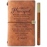 InnoBeta Principal Gifts for Principals, Journal Pen Set for Principal Appreciation, 7.8"x5" Embossed Refillable Notebook for Birthday, Christmas, Retirement