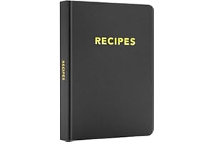YOELOVE Recipe Book to Write in Your Own Recipes, 6" x 9" Hardcover Blank Recipe Notebook, Recipe Journal with Journaling Prompts about the Chef, 100 Recipes