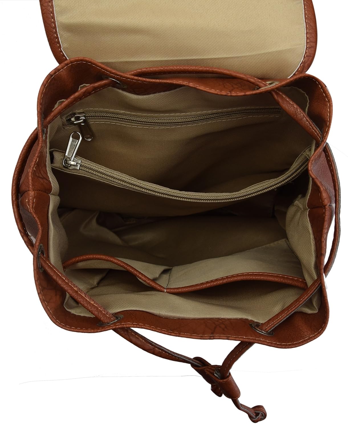 lychee bags women's pu backpack - rust (lbbppu55rt)