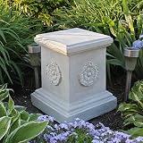 Design Toscano English Rosette Plinth Base 33 cm Polyresin Antique Stone view 2