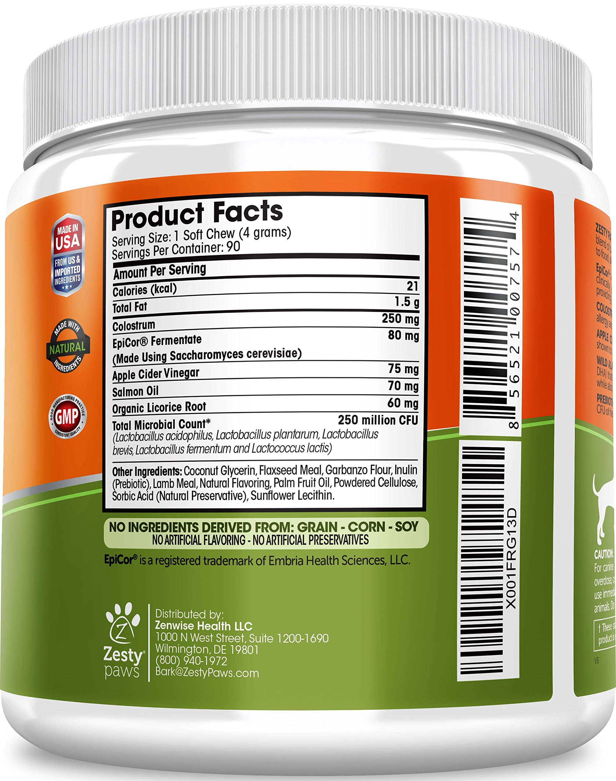 Allergy Immune Supplement for Dogs with Omega 3 Wild Alaskan Salmon