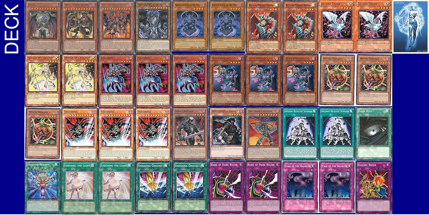 Amazon Com Yugioh Yubel Deck And Exclusive Phantasm Gaming Token Toys Games