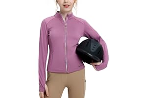 FitsT4 Sports Girls Fleece Equestrian Shirt Horse Riding Jacket Fall Winter Warm Horseback Riding Shirts Athletic Outwear