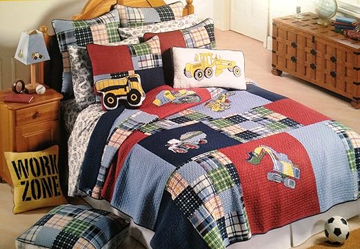 boy zone construction quilt