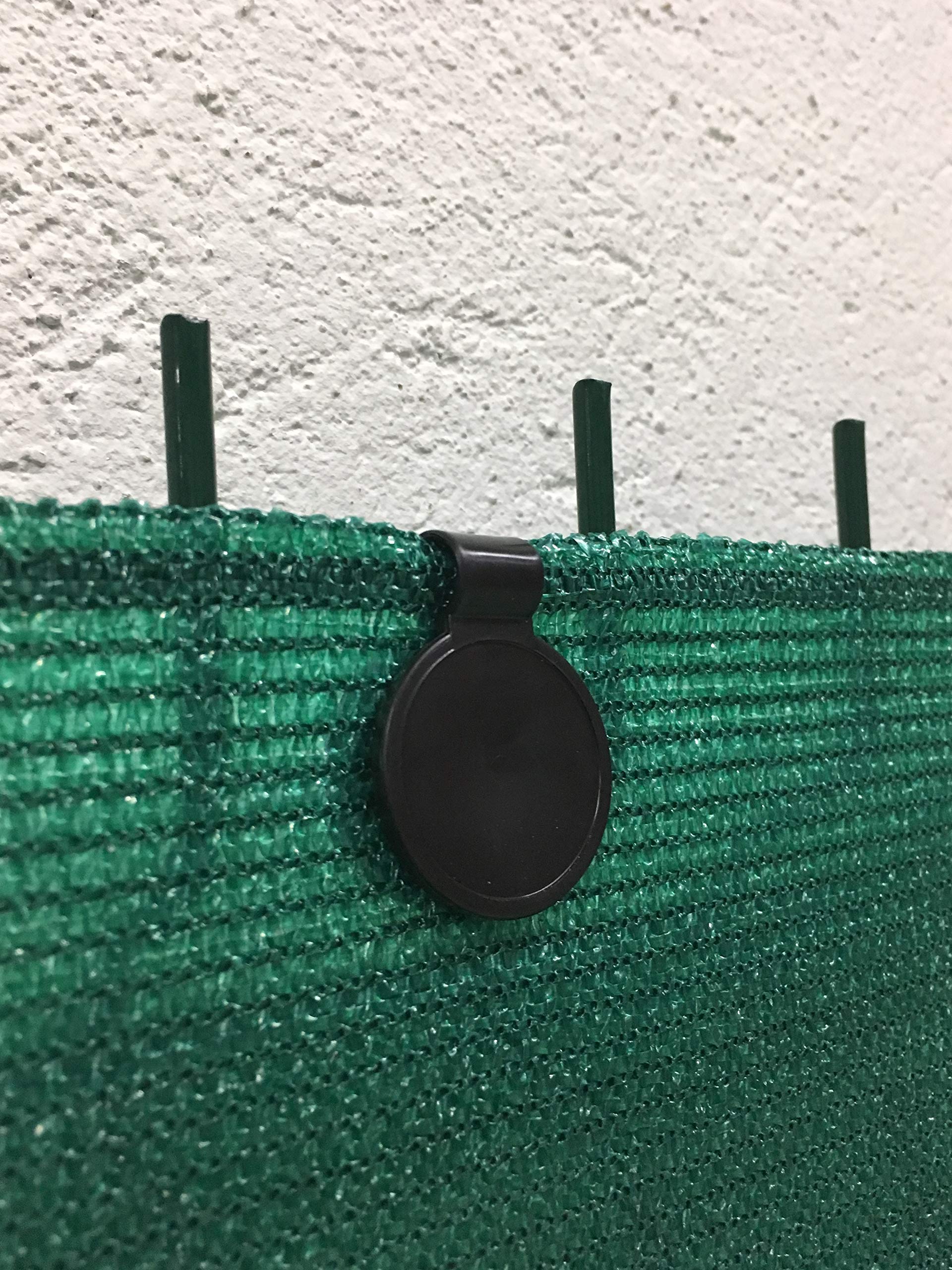 edenvista Plastic Clips for Garden privacy net, Windscreen, Shade cloth | UV Treated, 60 Pack, Color Black.