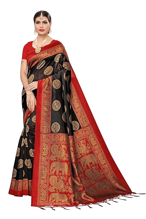 Women's Art silk with blouse piece Saree