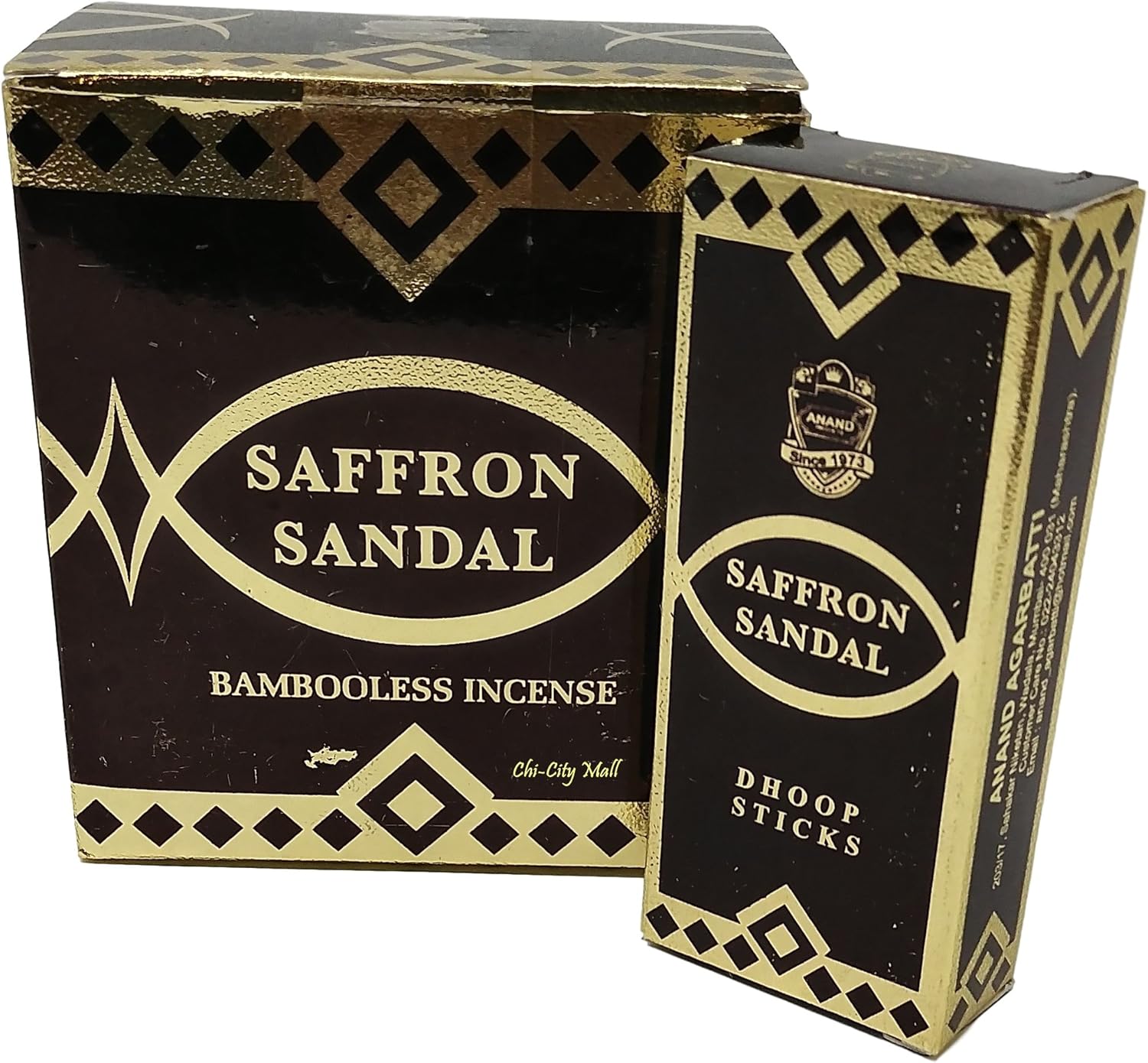 ChiCity Mall Saffron Sandal Bambooless Incense Dhoop Sticks Anand Agarbatti