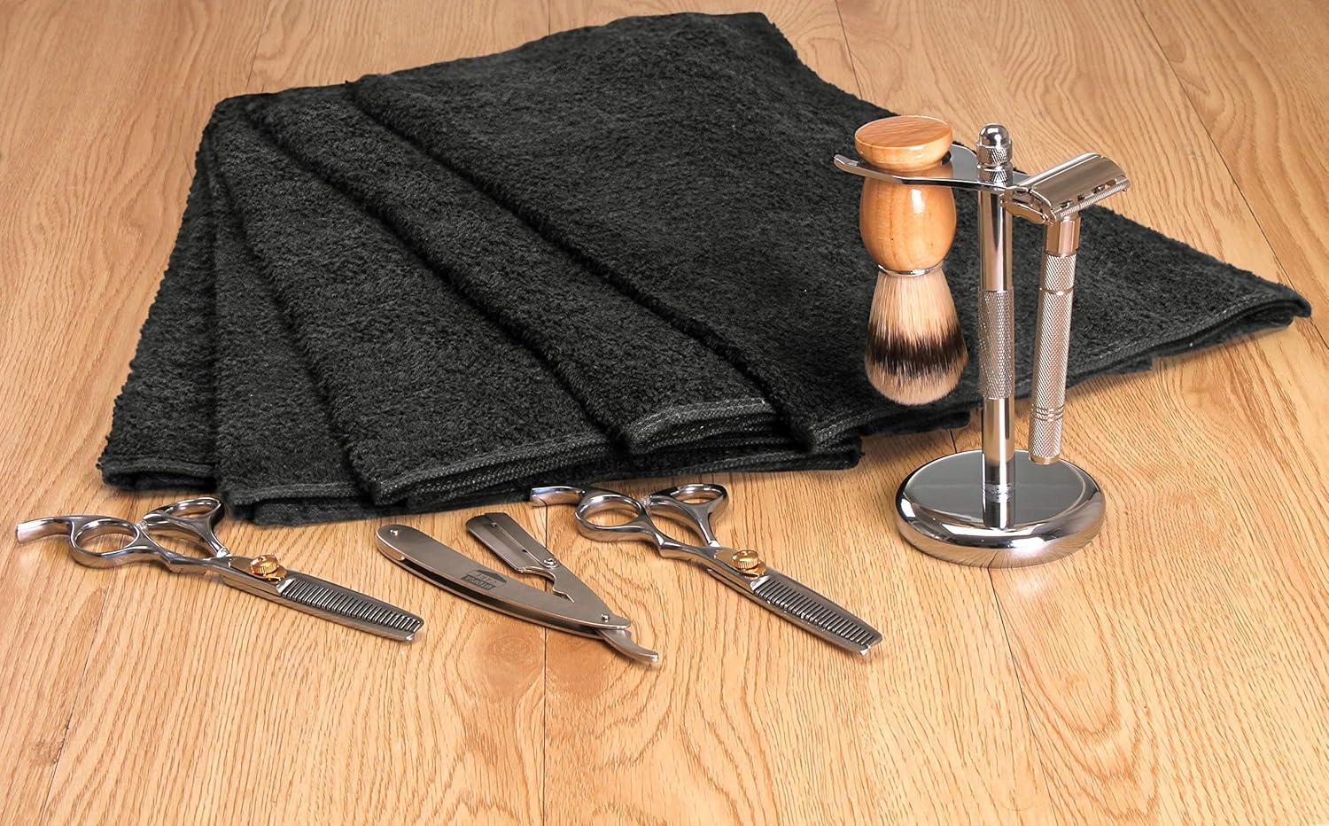 Utopia Towels Bleach Safe Salon Towels - Pack of 24 Black Hand Towels - (16 x 27 Inches), Salon Towels Bleach Safe, Stain Resistant Bleach Proof Towels for Salon, Hair, Gym, Spa: Beauty