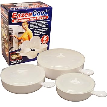 Amazon.com: 6 piezas Microondas cocina Cacerola recipiente ...