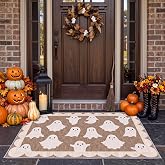 Sonwyoung Halloween Ghost Doormat Outdoor, Non Slip Welcome Area Rug 24x35