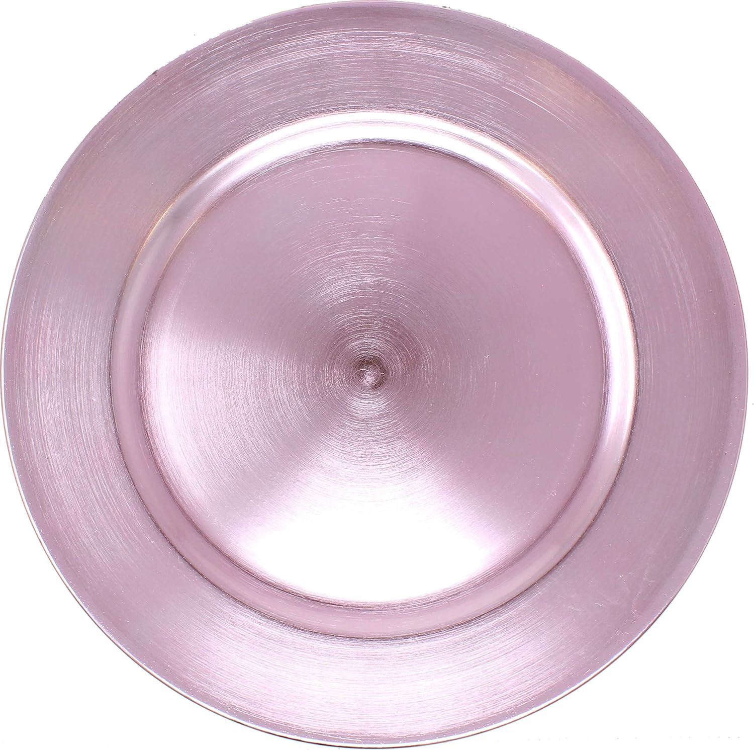 Metallic Foil Charger Plates Set of 6 Made of Thick Plastic Blush