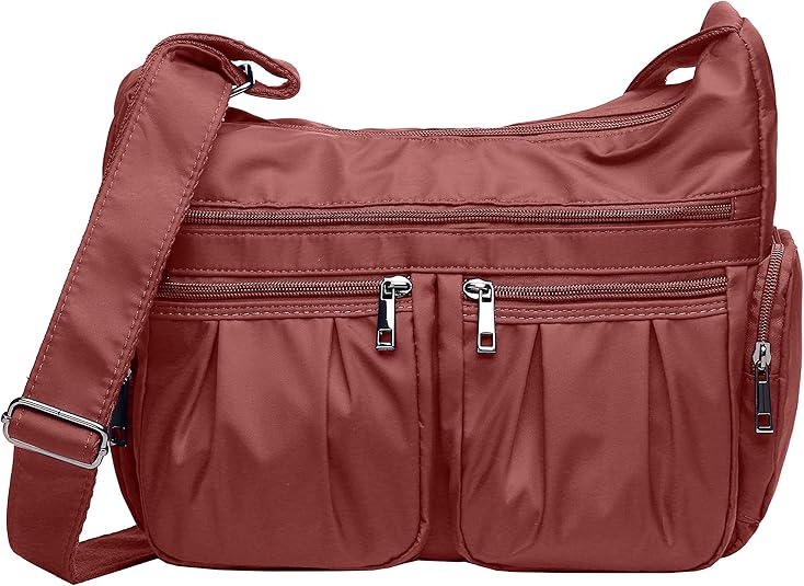 Crossbody Bags for Women RFID Multi Pocketbooks Shoulder Bag Waterproof