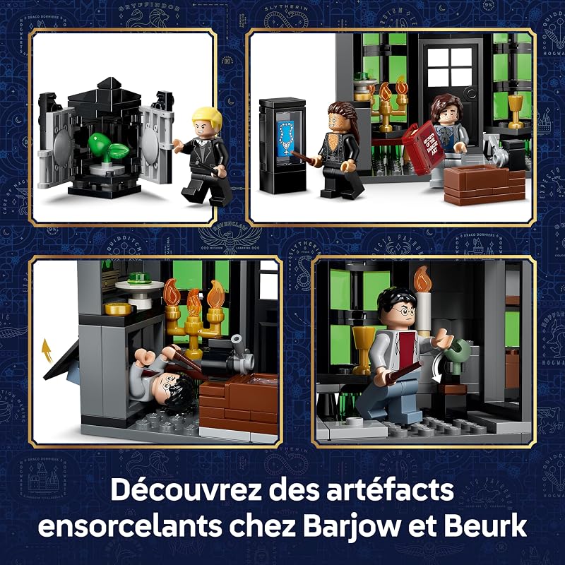 Harry Potter Les Boutiques Magiques de l’Allée des Embrumes - Jouet - Maquette Miniature - 8 Minifigurines & Patronus Collector - Décoration de Chambre - Cadeau Garçon, Fille, Fan dès 8 ans 76471 — photo 3 sur 8