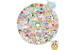 GREINGWAYS 600 PCS Cute Stickers for Kids, Water Bottle Stickers Waterproof Vinyl Stickers for Students Scrapbook Laptop Classroom Teachers Prizes Kawaii Sticker Packs for Kids Teens Girls