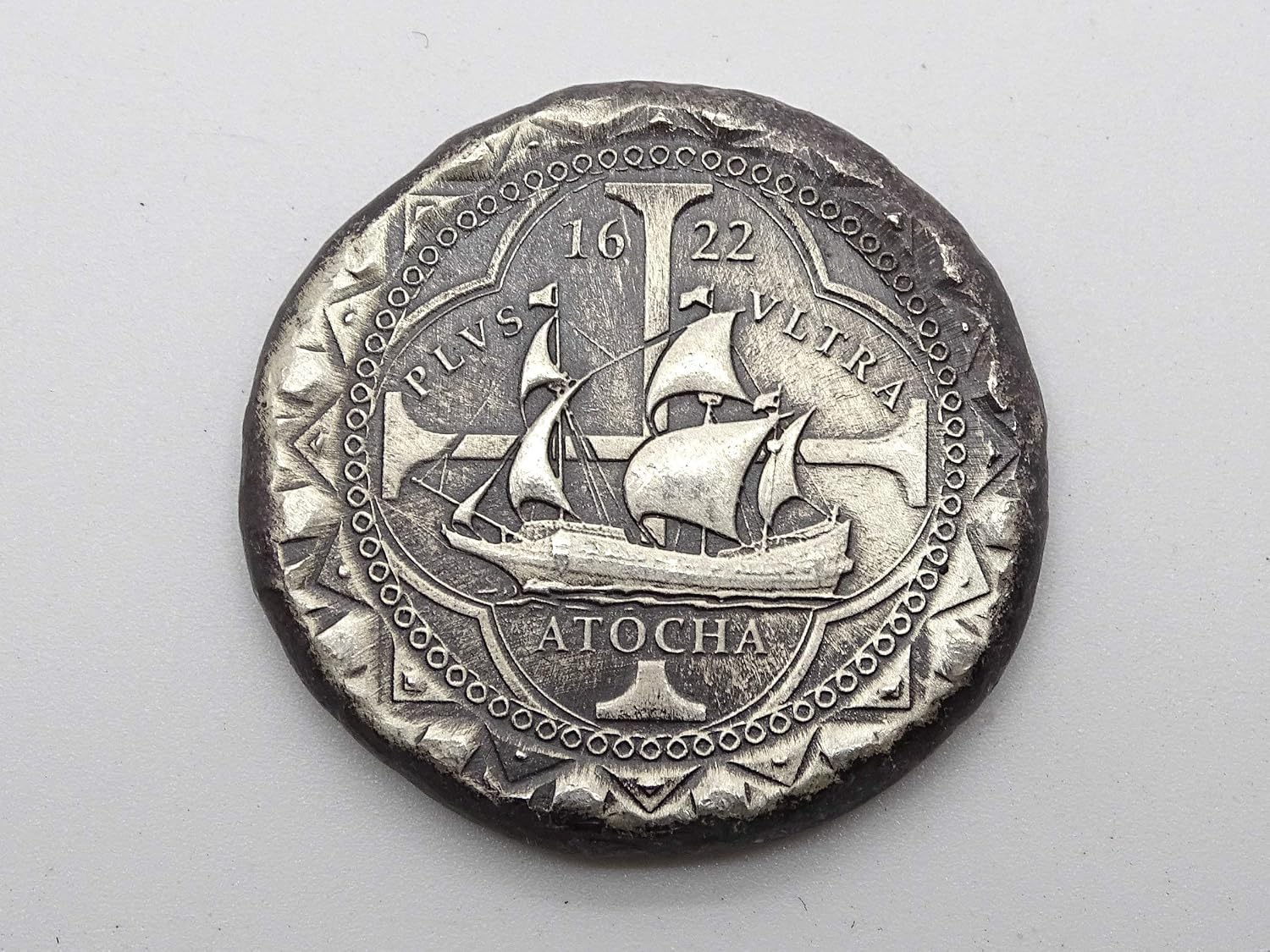 thumbnail image 2 of Atocha Coin Silver Ship Pendant – 925 Sterling Silver Sunken Treasure Jewelry 2 of 4
