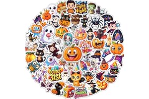 JCFIRE Halloween Stickers for Kids, 100 PCS Halloween Party Favors, Waterproof Cute Vinyl Stickers for Water Bottle Crafts, Party Decorations Supplies, Goodie Bags Stuffers Kids Gift Toys Games Treats