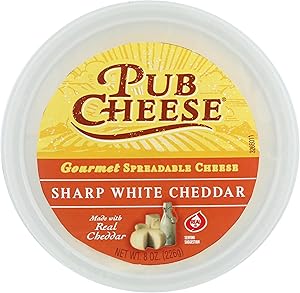 Pub Cheese, Spread White Cheddar, 8 Ounce