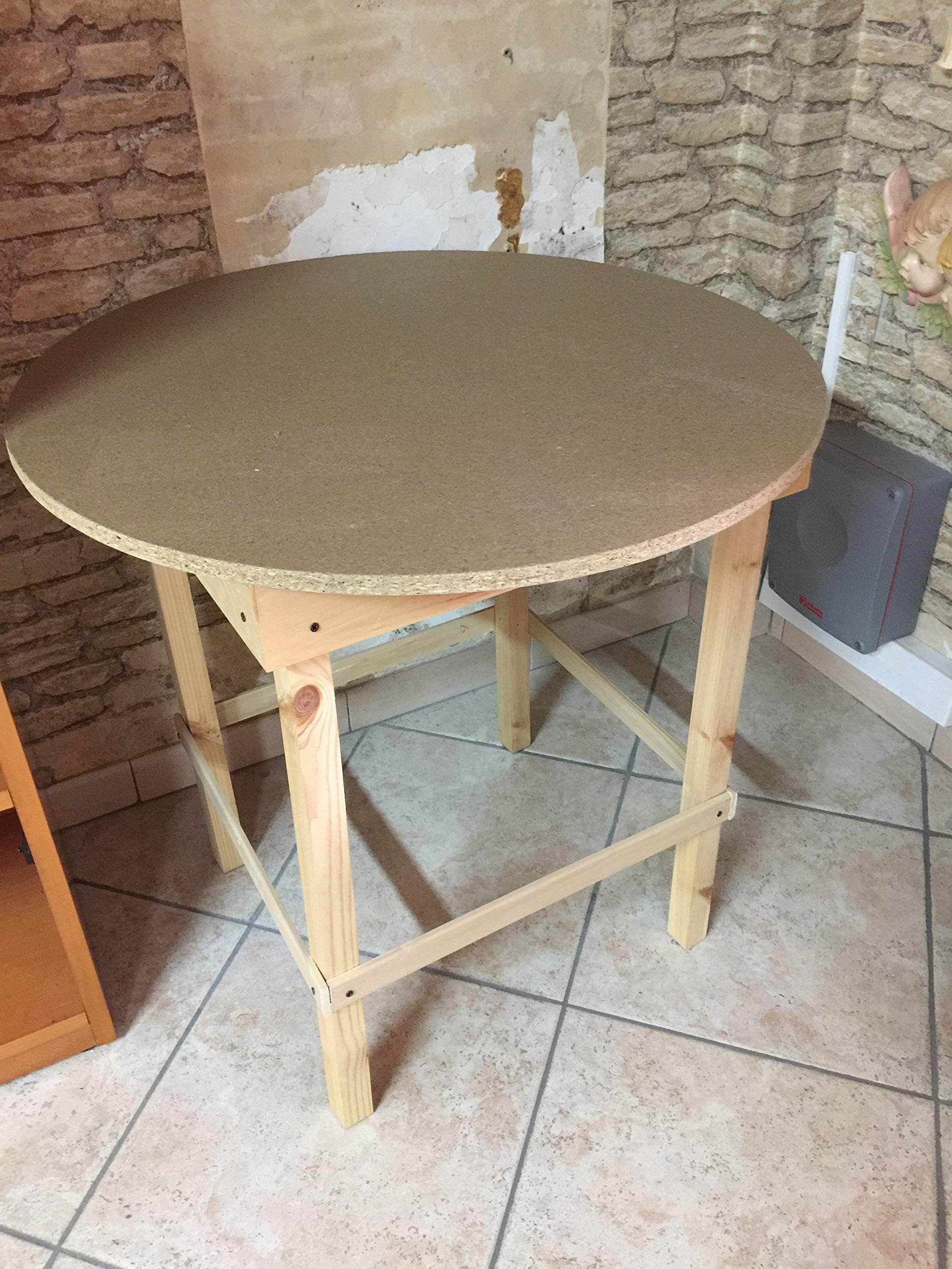 The Enchanted Fairy Table Bar Negotium Diameter Approx. 60 cm Height 75 / 80 cm Furniture Pallet Flag Furniture Rough Wood Vintage Shabby Country Furnishing Shower. Vintage and paintable.
