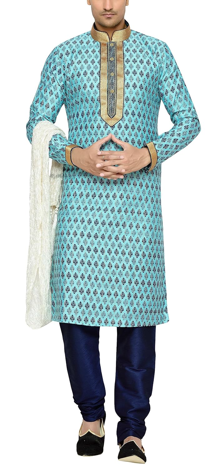 indian poshakh men's silk sherwani