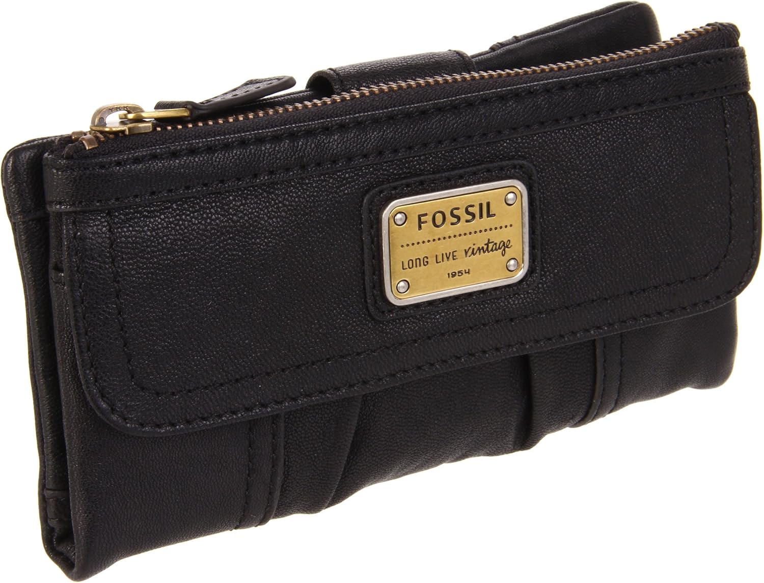 Fossil Black Emory Clutch Wallet Amazon.co.uk Clothing