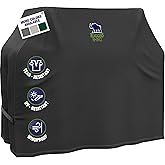 RUGGED RHINO 58 Inch Heavy Duty Grill Cover for Outdoor Grills, All Season Three Layer Waterproof UV Resistant Windproof Gas BBQ Covers, Compatible for Weber Char-Broil Pit Boss Traeger and More Black