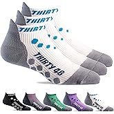 Thirty48 Compression Low Cut Running Socks for Men and Women | 15-20mmHg Compression