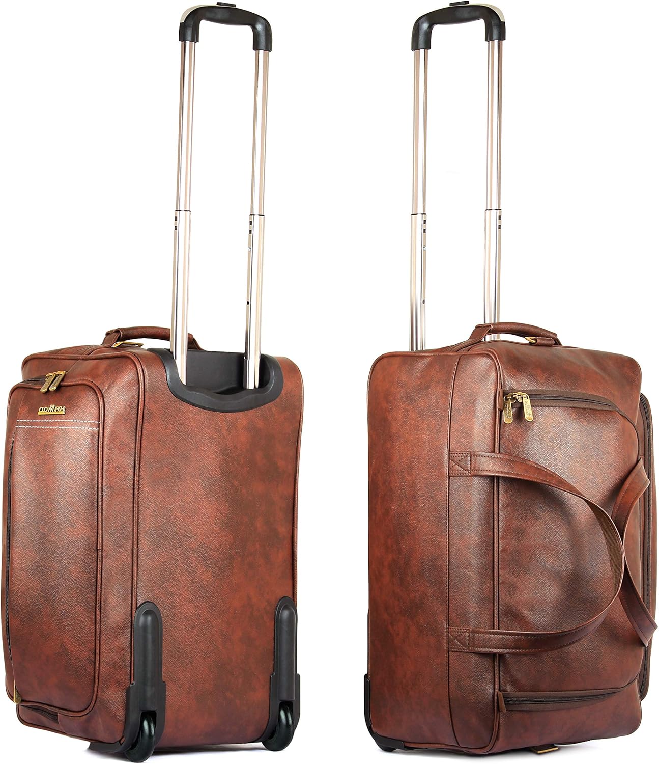 leatherette duffle on wheels