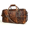Leather Travel Duffel Bag | Gym Sports Bag Airplane Luggage Carry-On Bag | Gift for Father's Day by Aaron Leather Goods