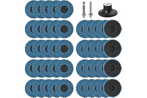 48Pcs Flap Discs, 2 Inch Sanding Discs 80 Grit Die Grinder Roll Lock Sanding Discs Grinding Pads Sander Disc Holder with 1/4 